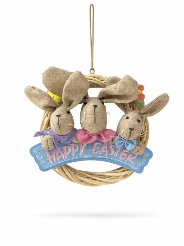 اكليل ايستر مع الرنب happy easter