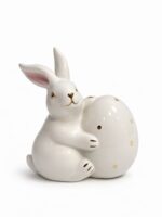 ارنب سيراميك مع بيضة ايستر easter decorative bunny