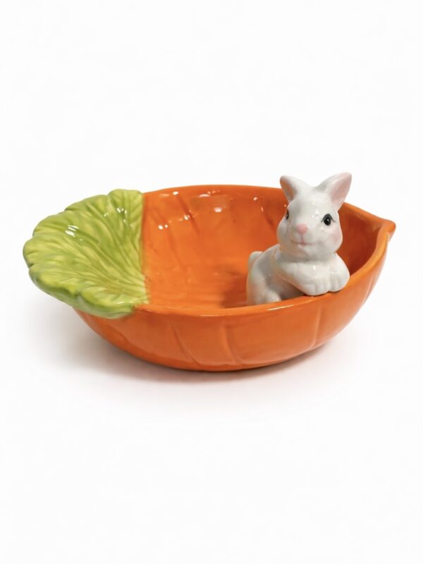 ايستر سيراميك ارنب وجزرة ايستر مضيفة ايستر easter ceramic bowl bunny carrot easter bowl