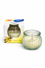 Glass jar candle with an elegant and practical design, perfect for table settings and home décor, adding a warm and stylish touch to any space.