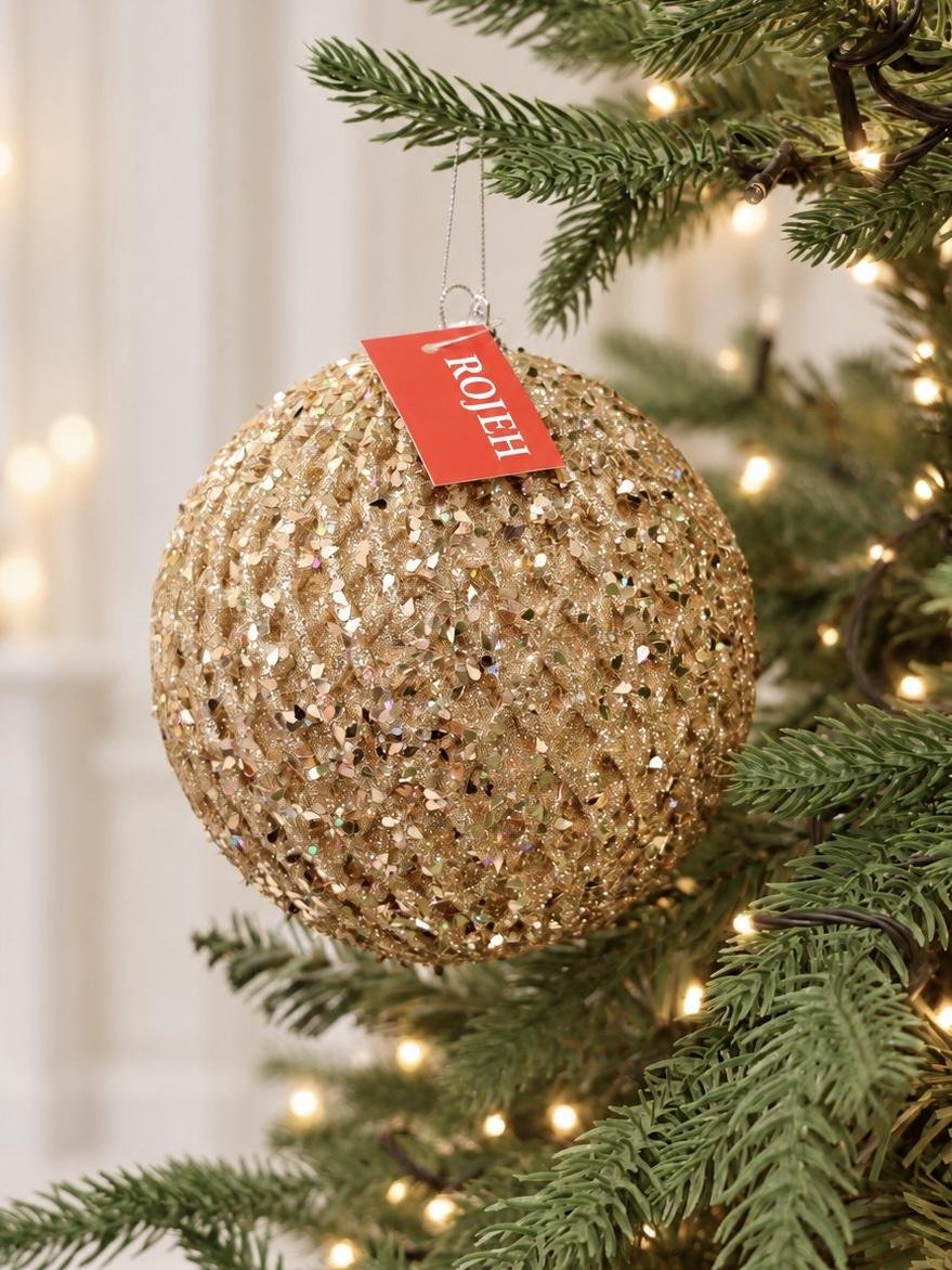1edc14b2-c2ca-4308-bfe1-e8dd3cd13d35 15cm Champagne Diamond Ball - Image 1