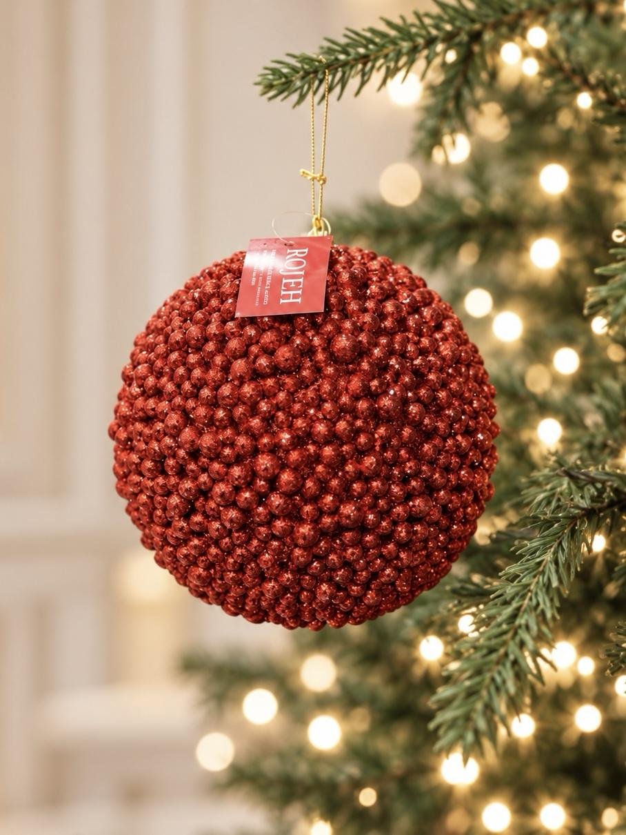 35c18cde-58a9-4d33-a5c9-9d9bbd01a57d 15cm Red Bobble Ball - Image 1