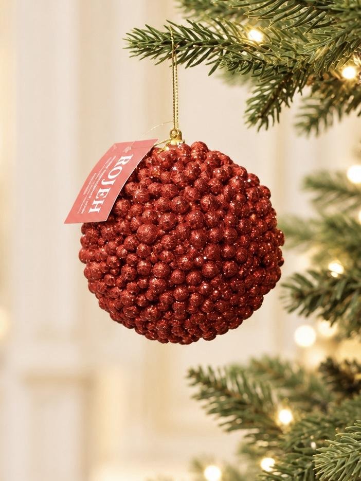 37c0d9ff-6736-4a79-a368-21bef7720946 10cm Red Bobble Ball - Image 1