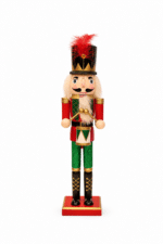 38cm Wooden Drummer Nutcracker