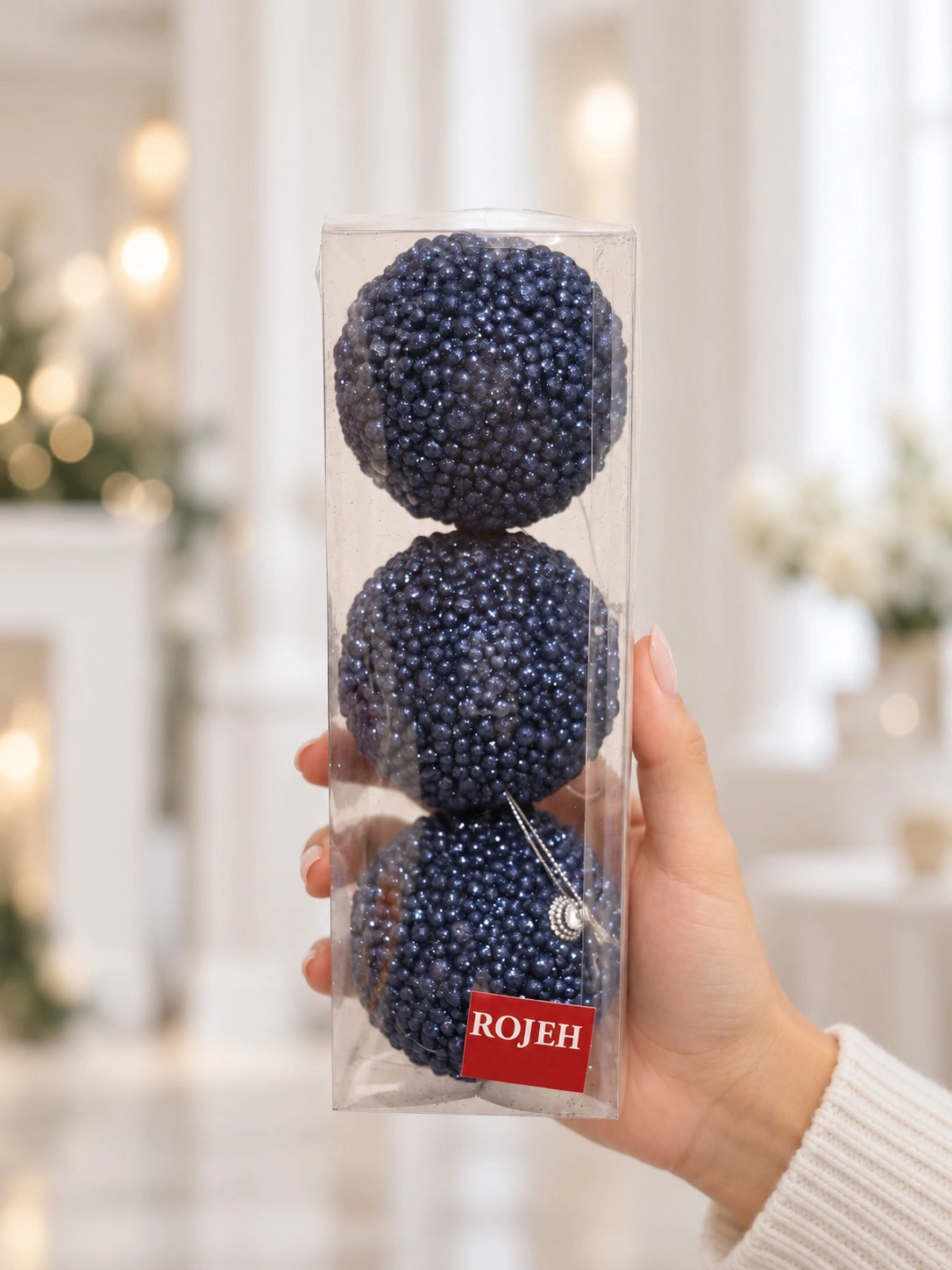 IMG_8161 8cm Navy Blue Bobble Ball Set(3pcs in Box) - Image 1
