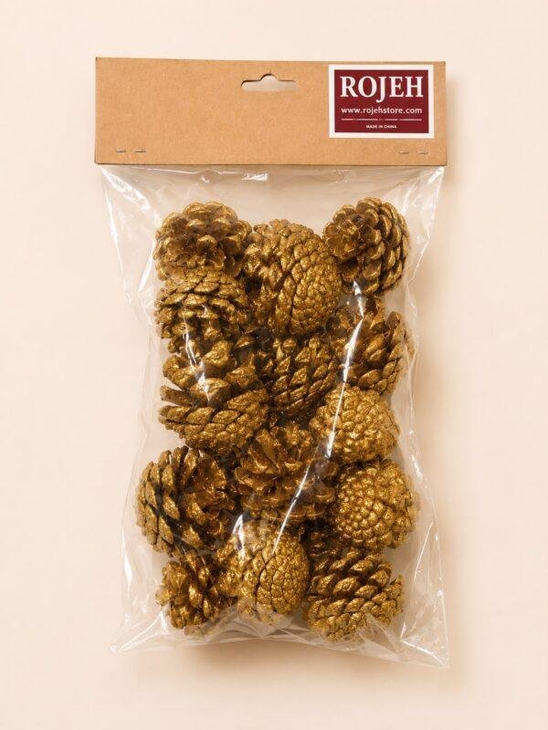 Gold Pine Cones Bag