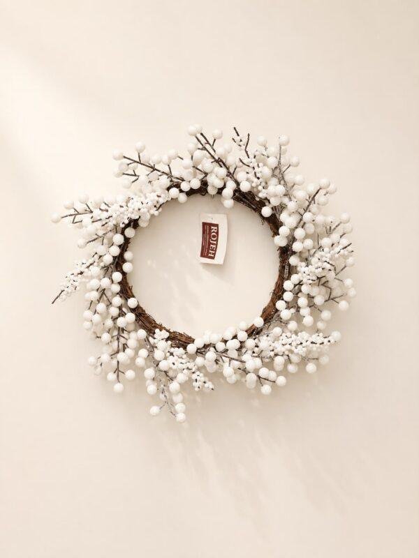 Welcome the holiday season with the Rojeh Christmas Wreath Collection. Beautifully designed to add a festive touch to your front door, walls, windows, fireplace, or any indoor space. Featuring rich greenery and carefully arranged Christmas details, each wreath brings warmth and seasonal charm to your home. Available in a variety of sizes, styles, and colors to complement both traditional and modern Christmas décor. Explore our collection of Christmas wreaths, holiday wreaths, front door wreaths, decorative wreaths, artificial wreaths, and Christmas decorations at Rojeh Store, Jordan.