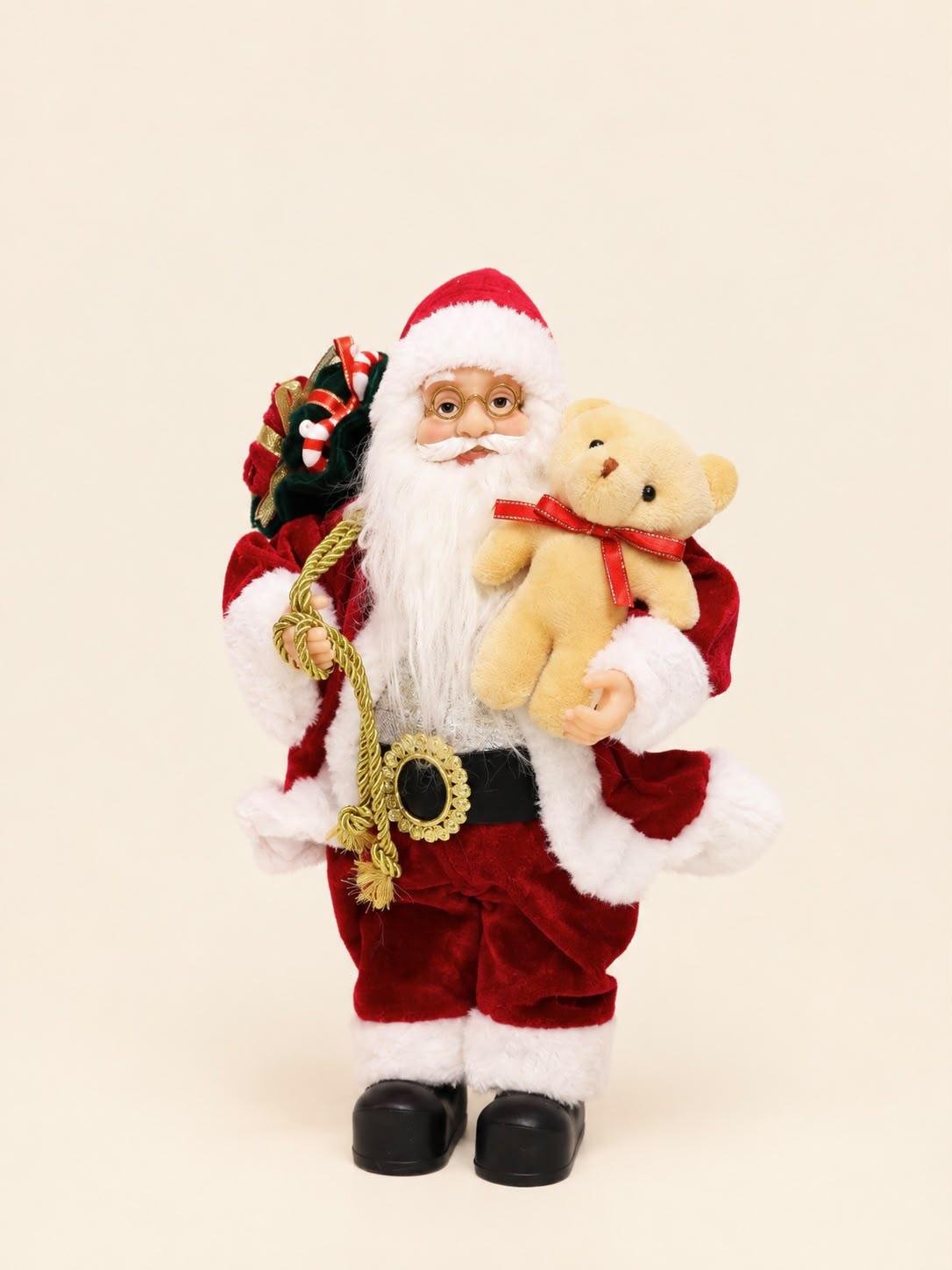 WhatsApp Image 2026-07-21 at 7.53.30 PM 30cm Red Velvet Santa Claus Figure - الصورة 1