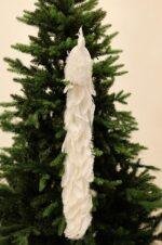 Bring graceful elegance to your Christmas décor with this handcrafted white feather bird ornament. Featuring soft layered feathers and a long flowing tail, it adds movement, texture, and a luxurious touch to your Christmas tree, wreaths, garlands, or festive centerpieces. Its lightweight clip design makes decorating easy while creating a timeless winter look. Features * Handcrafted decorative feather bird * Soft white layered feathers with a long elegant tail * Easy clip attachment for secure placement * Perfect for Christmas trees, wreaths, garlands, and centerpieces * Designed to complement both classic and modern holiday décor
