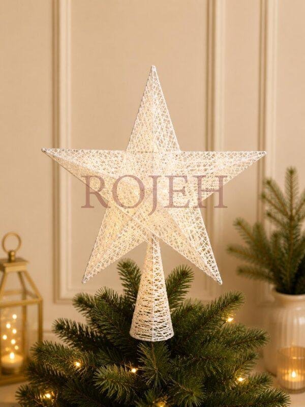 Christmas Star Tree Topper Complete your Christmas tree with a timeless finishing touch. This elegant star tree topper adds festive charm and creates a beautiful focal point for your holiday décor. Designed to complement both classic and contemporary decorating styles, it’s the perfect finishing accent for any Christmas tree. Features: * Elegant star design * Lightweight and easy to place * Fits most Christmas trees * Complements a variety of decorating styles * Perfect for home, office, and holiday displays