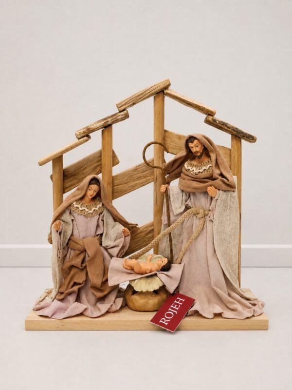 Celebrate the true meaning of Christmas with this beautifully handcrafted Nativity Scene. Carefully made with attention to detail, it reflects the timeless story of the Holy Family while bringing warmth, peace, and faith to your holiday décor. Perfect for tabletops, mantels, shelves, or as the centerpiece of a Christmas display, this handmade decoration creates a meaningful and elegant seasonal atmosphere that complements a variety of decorating styles.