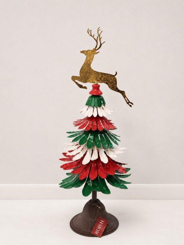 Bring warmth and refined sparkle to your seasonal décor with this decorative Christmas tree. Featuring a beautifully textured finish with shimmering sequins and beads, it creates an eye-catching accent for tabletops, shelves, mantels, and festive displays. Its elegant design blends effortlessly with both classic and contemporary holiday decorating styles. Rojeh Store – Beautiful Christmas decorations to make every holiday display shine.