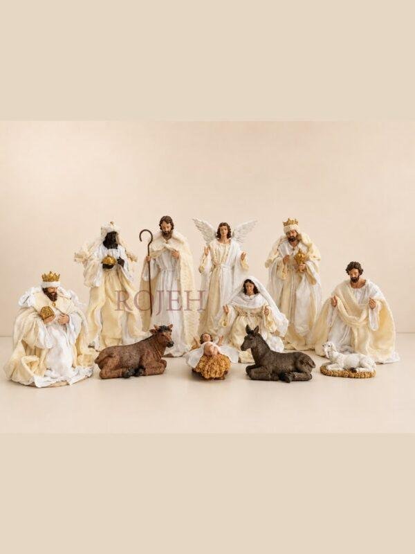 Celebrate the true meaning of Christmas with this beautifully handcrafted Nativity Scene. Carefully made with attention to detail, it reflects the timeless story of the Holy Family while bringing warmth, peace, and faith to your holiday décor. Perfect for tabletops, mantels, shelves, or as the centerpiece of a Christmas display, this handmade decoration creates a meaningful and elegant seasonal atmosphere that complements a variety of decorating styles.