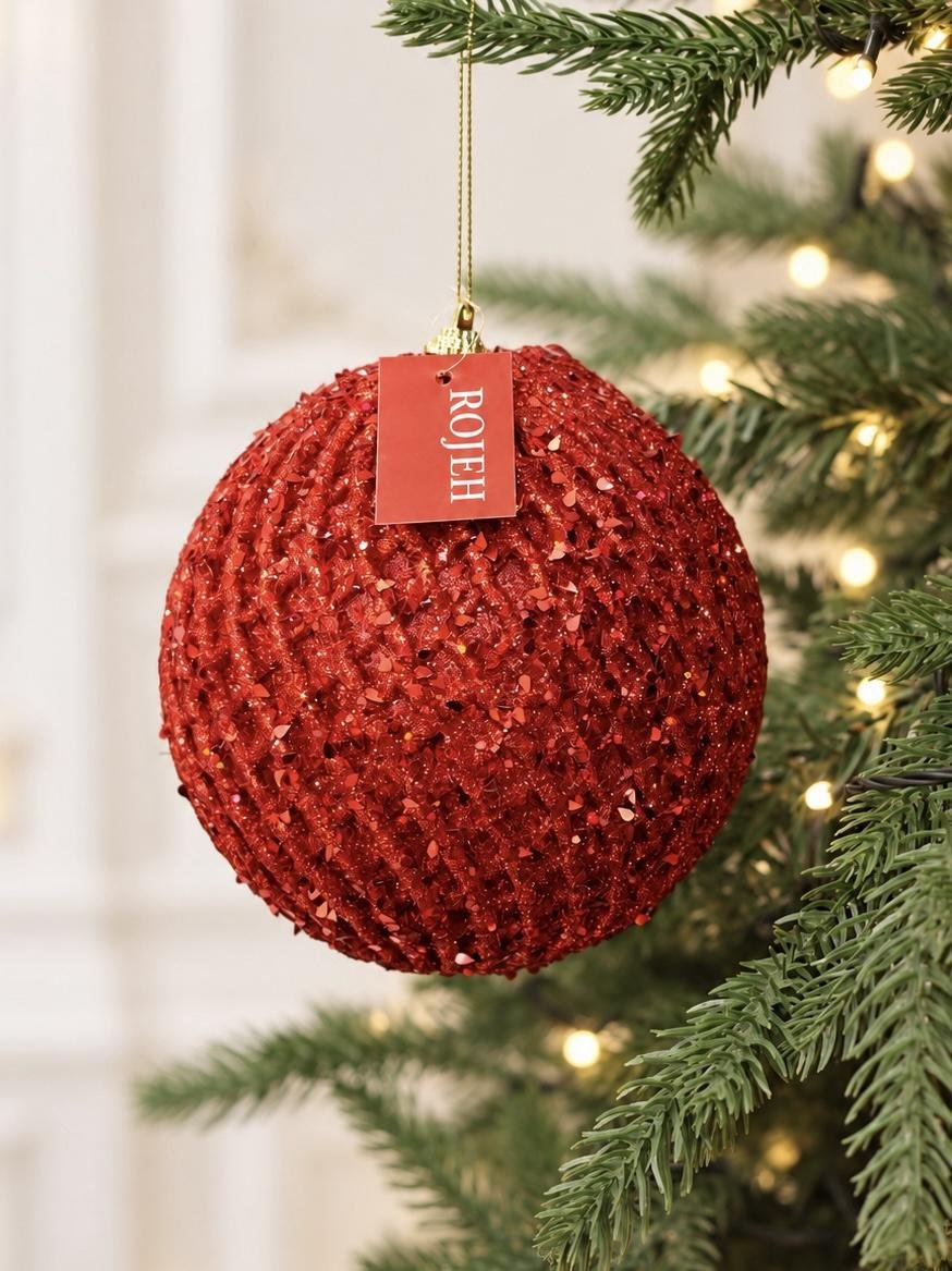 a37033cf-6b8a-4774-9db1-d5cb2cc00838 15cm Red Diamond Ball - Image 1