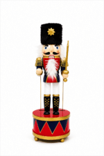 30cm Moving & Musical  Wooden Nutcracker