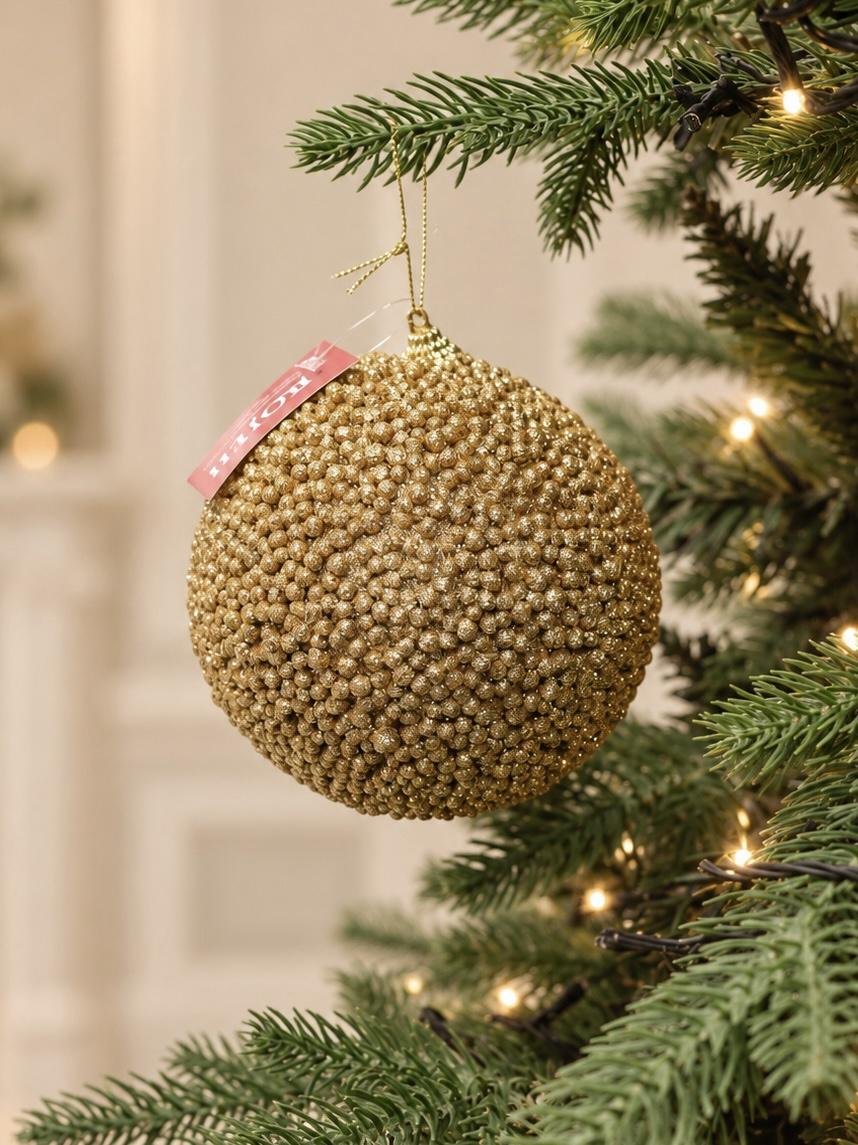 cecdd083-c8e0-451a-ad5c-be2975c89b7d 12cm Gold Bobble Ball - Image 1
