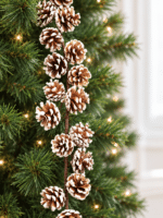 Flocked Pine Christmas Garland - Image 2