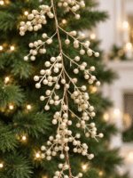 Champagne Glitter Berry Christmas Garland - Image 2