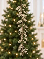 Champagne Glitter Berry Christmas Garland