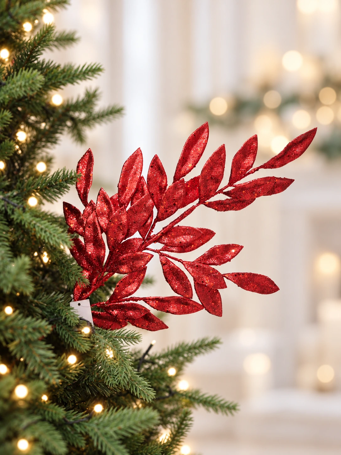 IMG_8108-edited Red Leaf Christmas Spray - الصورة 1