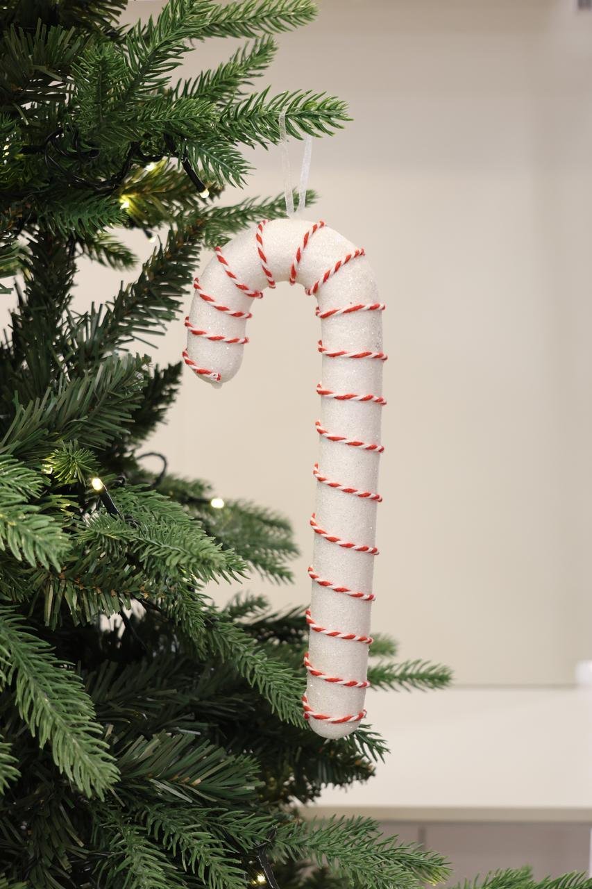 WhatsApp Image 2026-08-08 at 5.58.46 PM (12) 25cm White & Red Candy Cane Ornament - Image 1