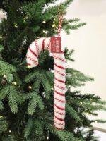 30cm White & Red Candy Cane Ornament - Image 2