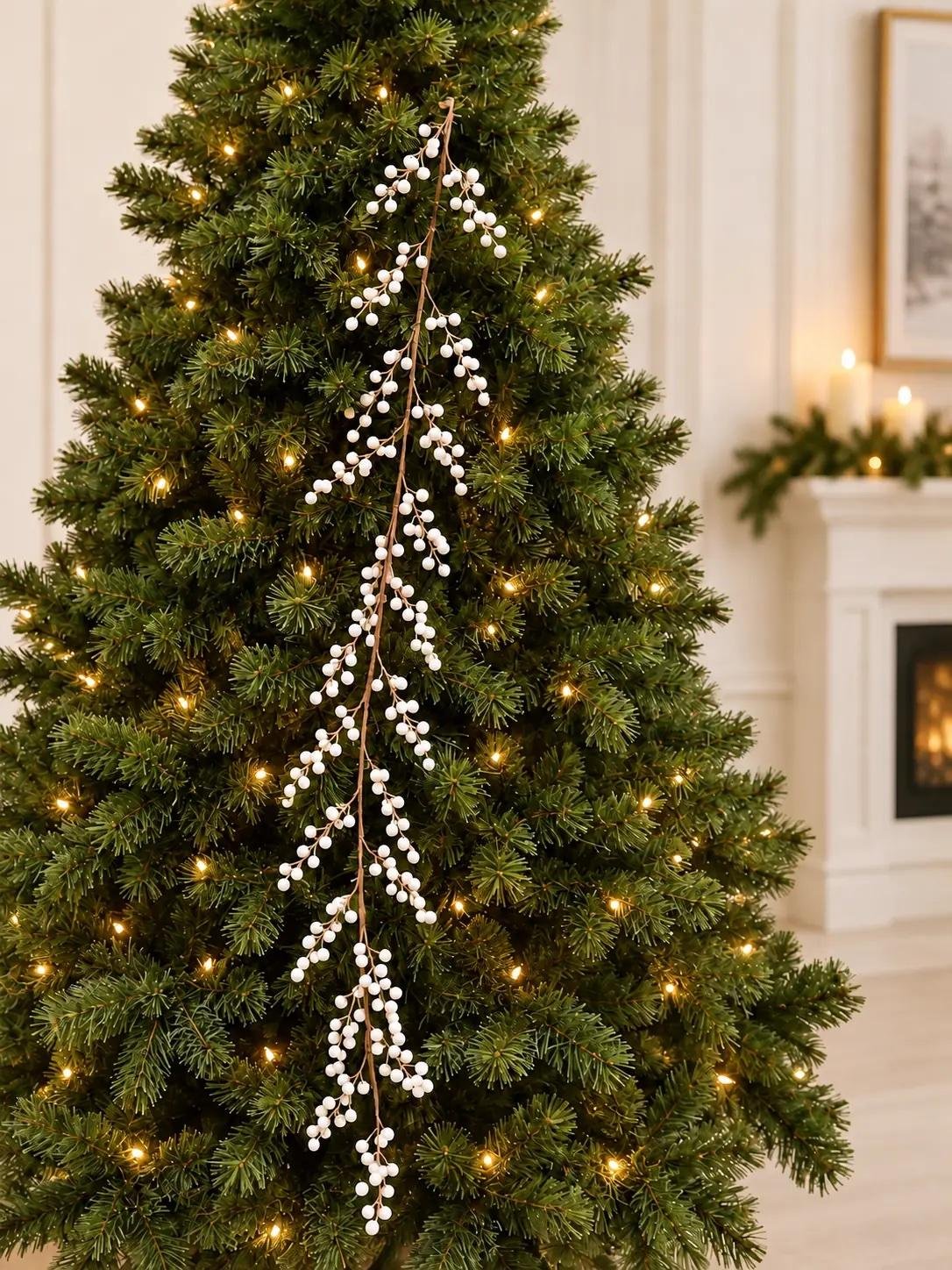 img_8222 White Berry Christmas Garland - Image 1