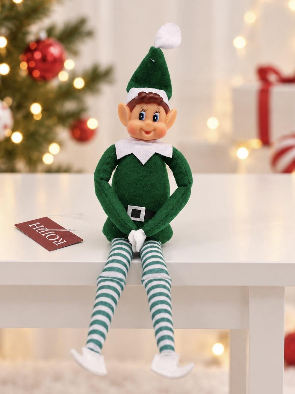 94708dd4-cd43-4328-a2b8-d1c9fcfc3978-2 Green Elf On The Shelf - Image 1