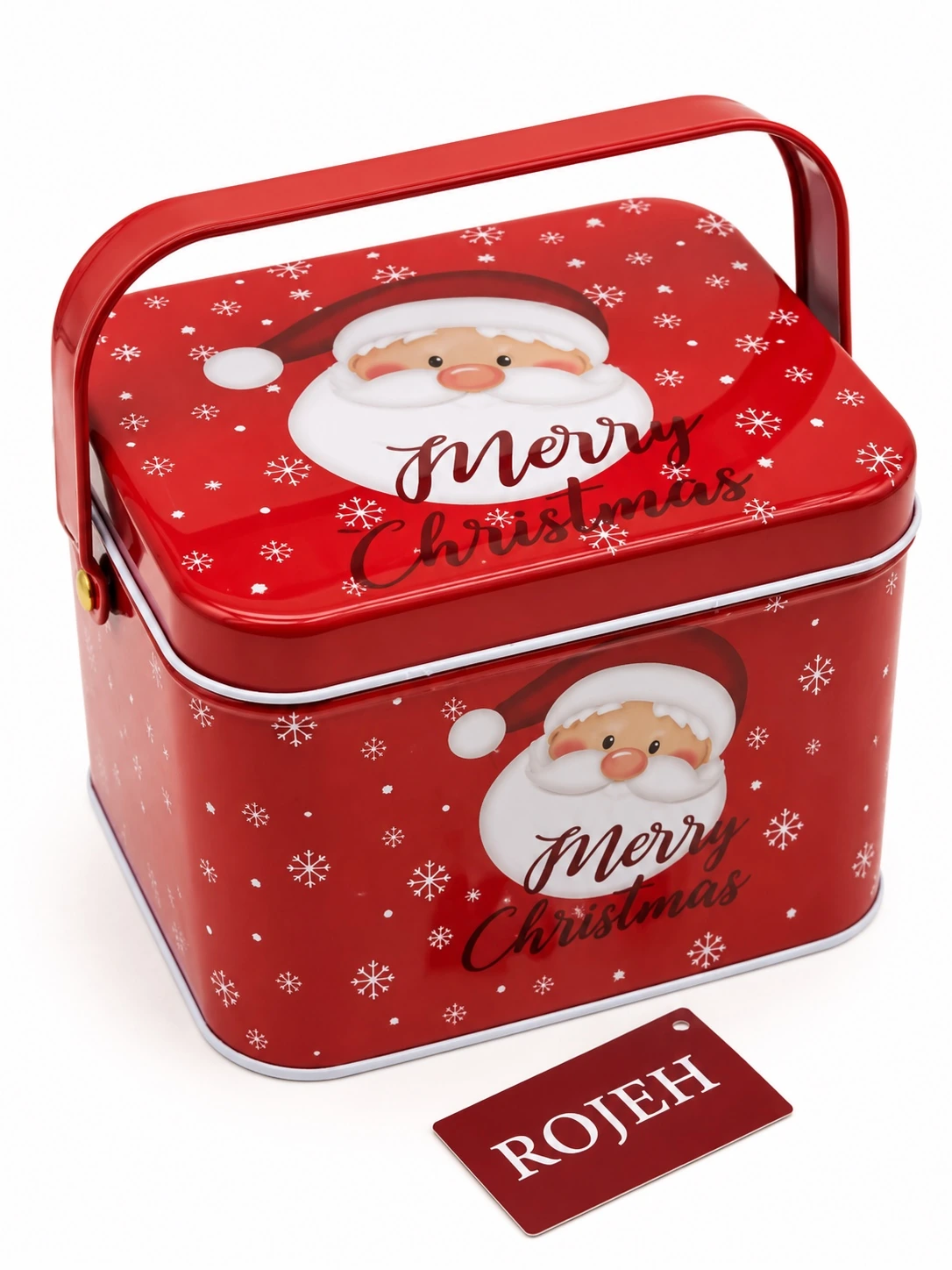 IMG_8085 Metal Gift Box Handle Santa - Image 1