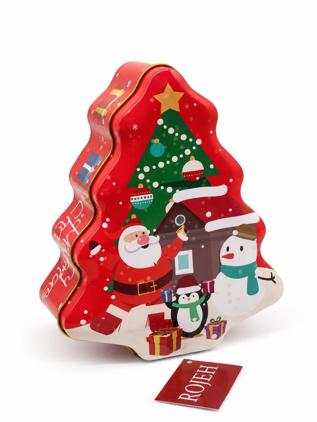 IMG_8091 Metal Gift Box Family Christmas Tree Shape - Image 1