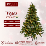 ⁦7ft ( 210cm ) Vegas Pre-Lit Christmas Tree⁩ - الصورة ⁦2⁩