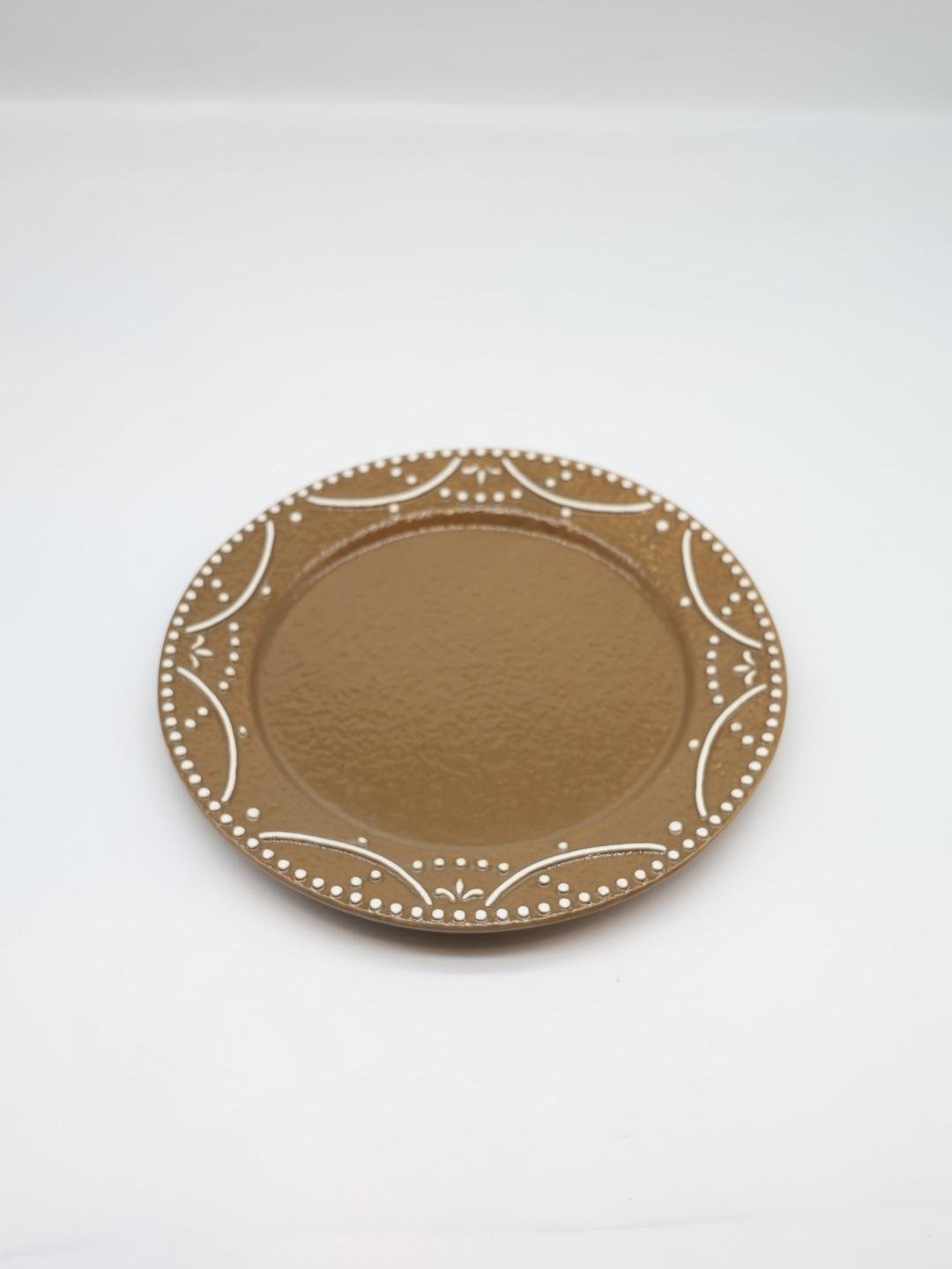 IMG_2240 Round Gingerbread Christmas Ceramic Serving Plate - Image 1
