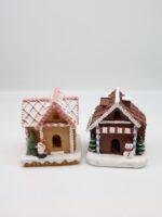 Santa & Snowman Polyresin Village House