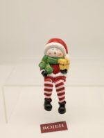 Red & White Ceramic Santa & Snowman Dangling-leg - Image 2