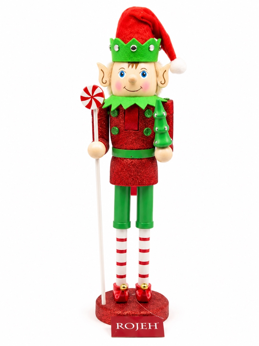 IMG_7755 38cm Wooden Elf Nutcracker - Image 1