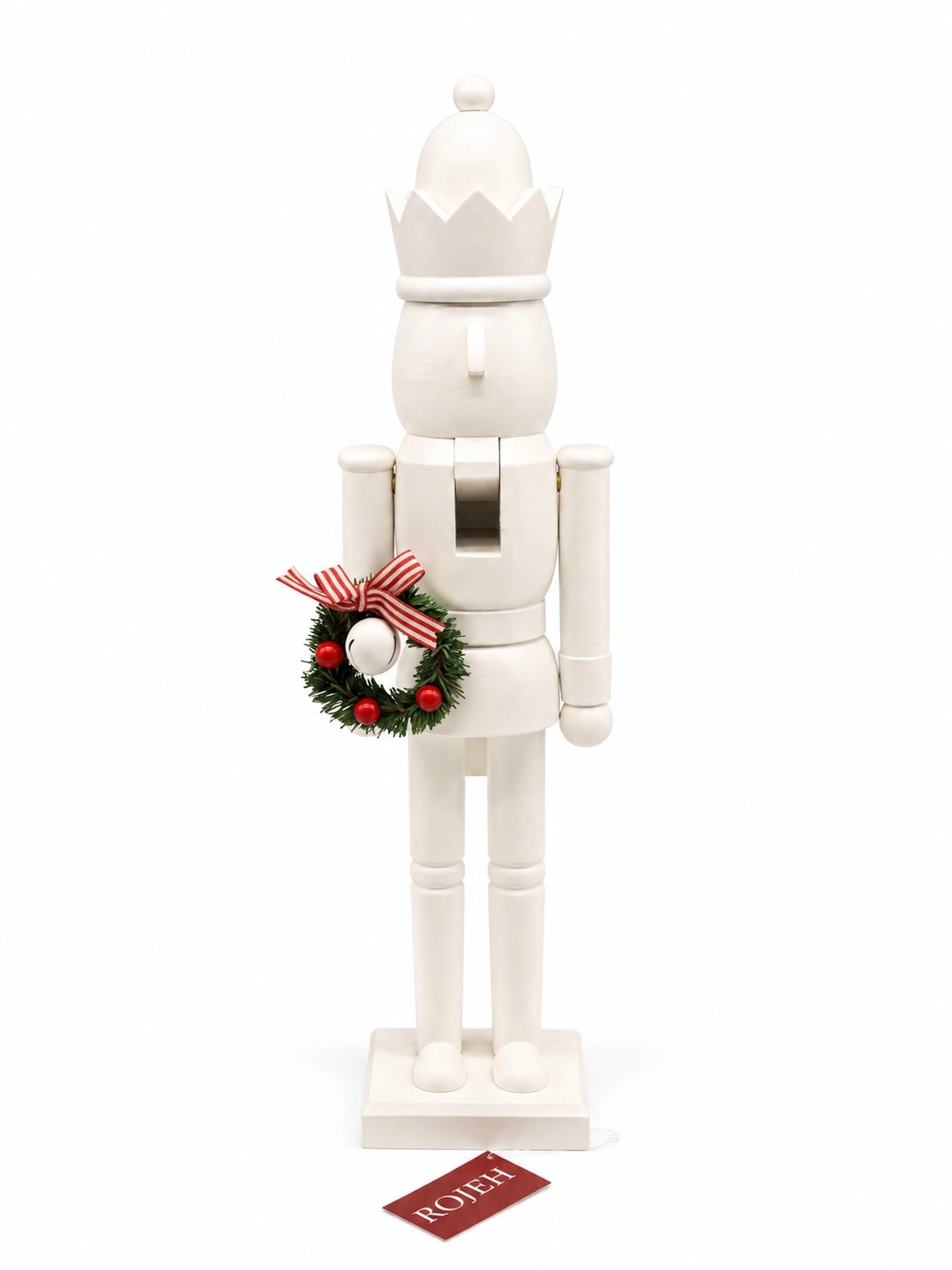 IMG_7776 38cm White Wooden Nutcracker - Image 1
