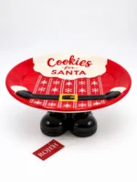 Ceramic ''Cookies For Santa'' Santa Plate     (No:95)