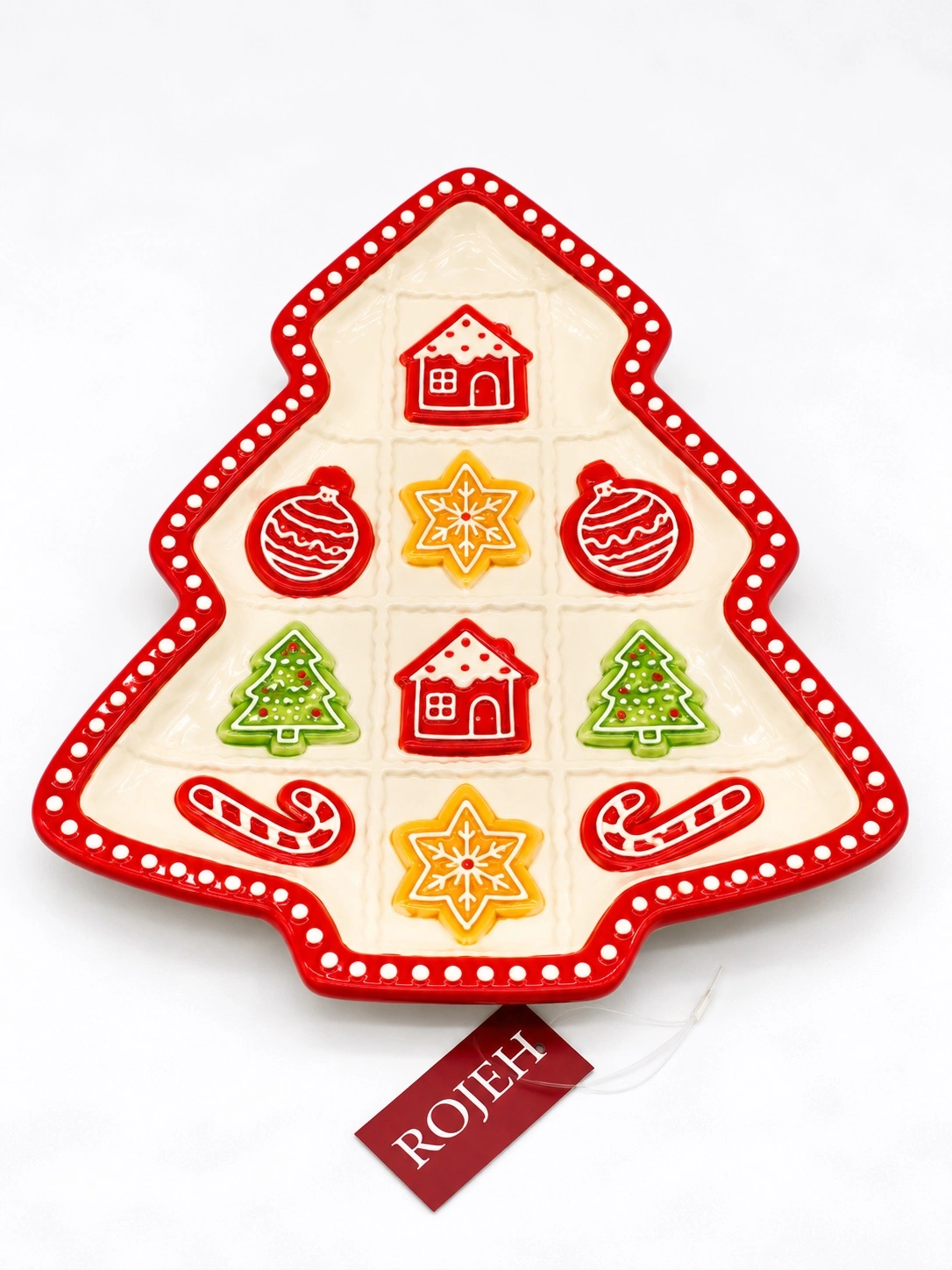 IMG_7805 Ceramic Holiday Tree Plate (No:92) - Image 1