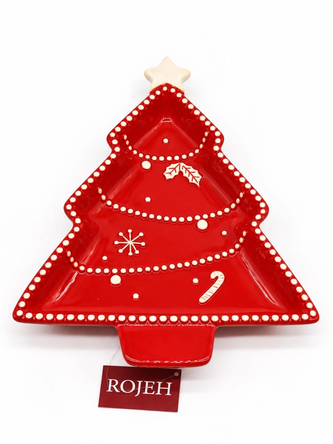 IMG_7813 Ceramic Red Tree Plate (No:90) - Image 1