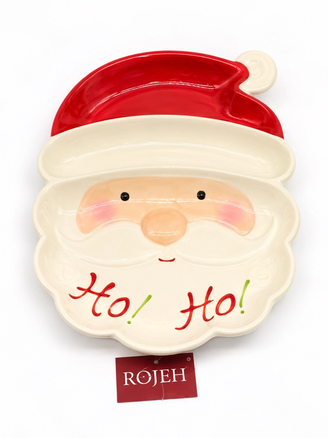 IMG_7833 Ceramic ''HO! HO!'' Santa Plate (No:28) - الصورة 1
