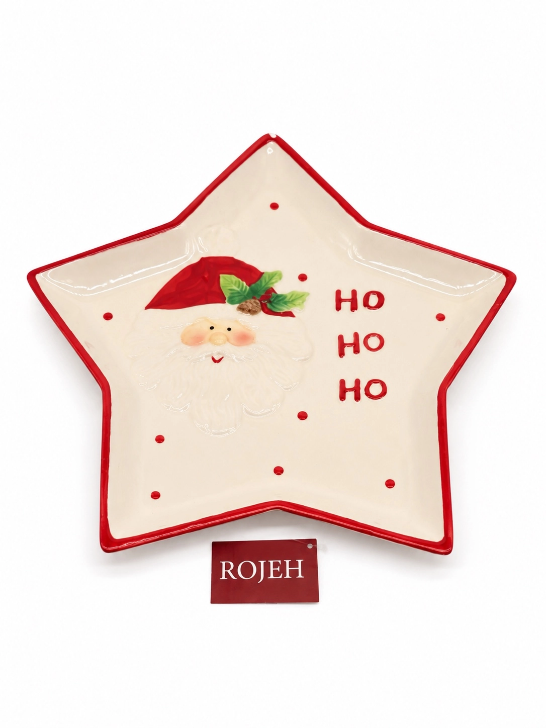 IMG_7850 Ceramic HO HO HO Santa Plate (No:79) - Image 1