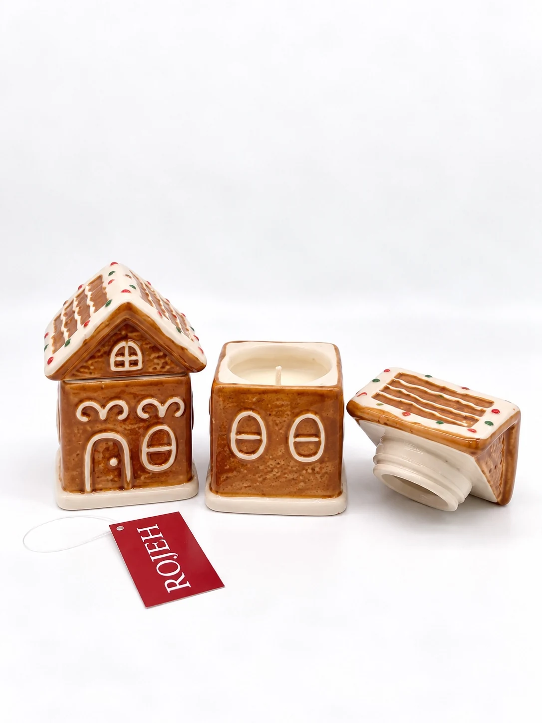 IMG_7928 Gingerbread House Ceramic Candle - Image 1