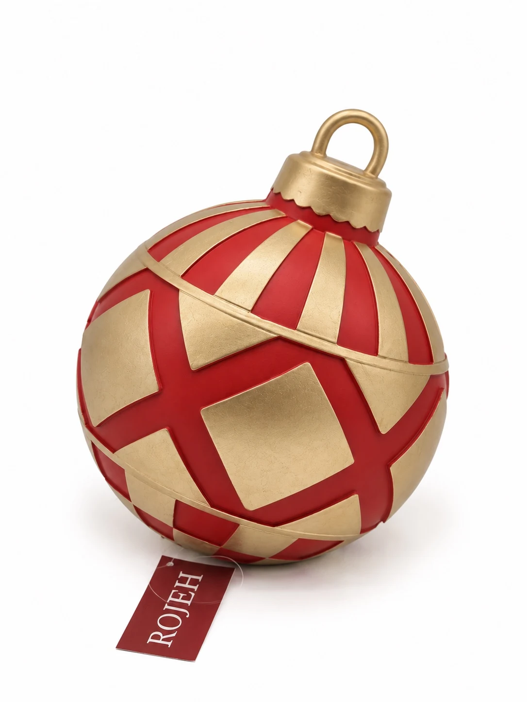 IMG_7960 Champagne & Red Polyresin Christmas Ball Figurine - Image 1