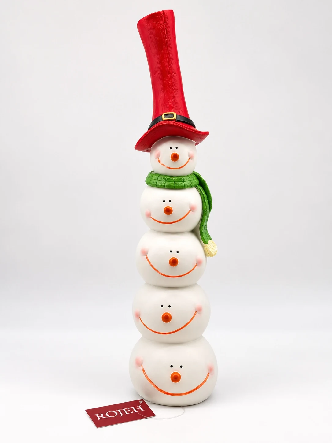 IMG_7969 Polyresin Snowman Tower Figurine - الصورة 1