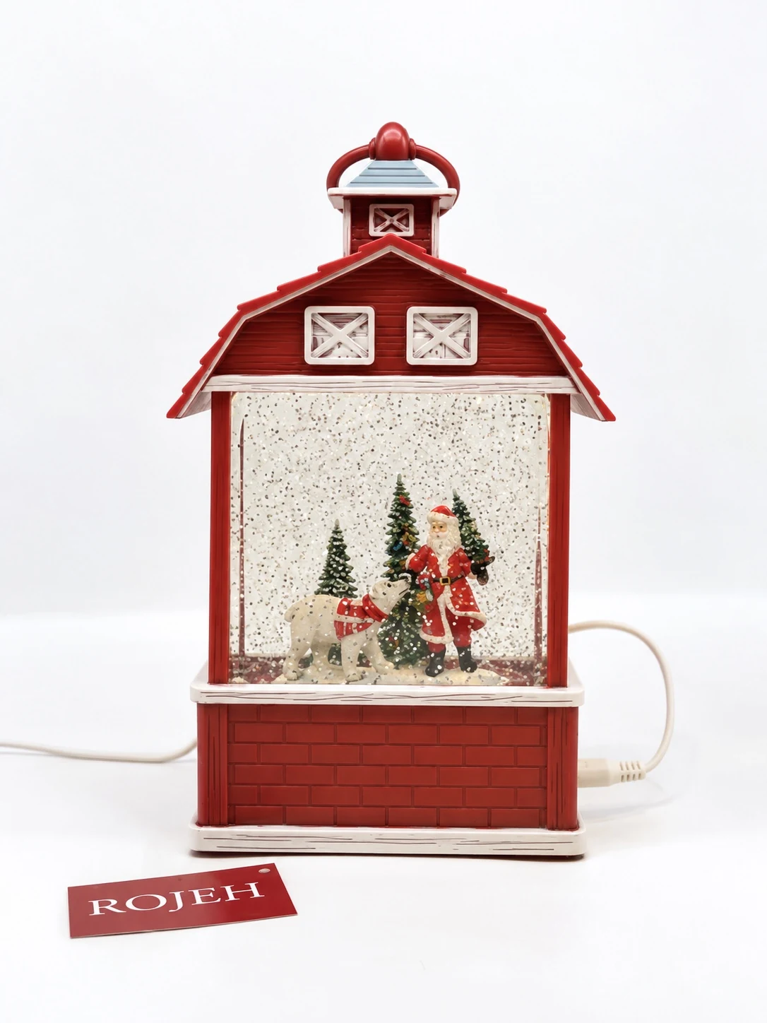 IMG_7986 Santa Lantern Snow Globe (Musical) - Image 1
