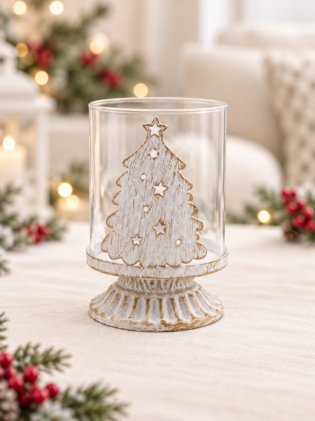 IMG_8047 Metal Christmas Tree Candle Holder - Image 1