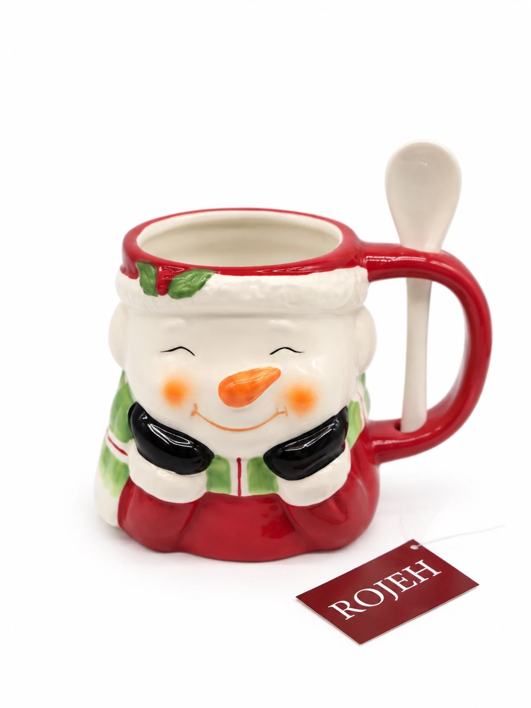 IMG_8066 (1) Christmas Snowman Mug With Spoon - Image 1