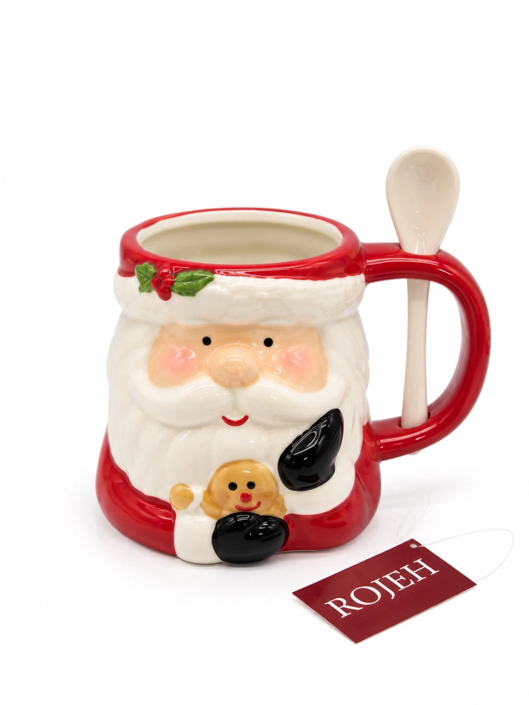 IMG_8068 Christmas Santa Mug With Spoon - Image 1