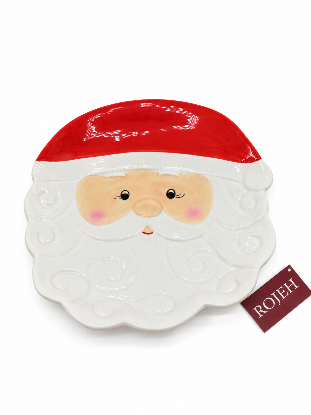 d22c49d4-6910-42b6-bf73-171f237e4795 Santa Face Ceramic Plate - الصورة 1